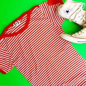🌈Host Pick🌈 [VTG] Red & White Striped Ringer Tee